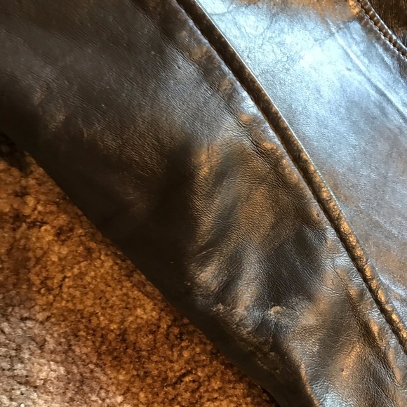 🇺🇸ALS🇺🇸 EUC Black Leather Jacket Size 48R - Picture 4 of 14